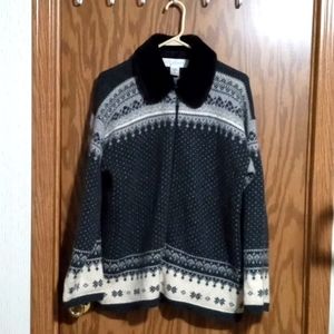 70%Lambswool 20% Andora rabbit,  collar on collar off sweater